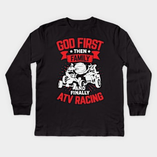 ATV Racing Quad Bike Rider Gift Kids Long Sleeve T-Shirt